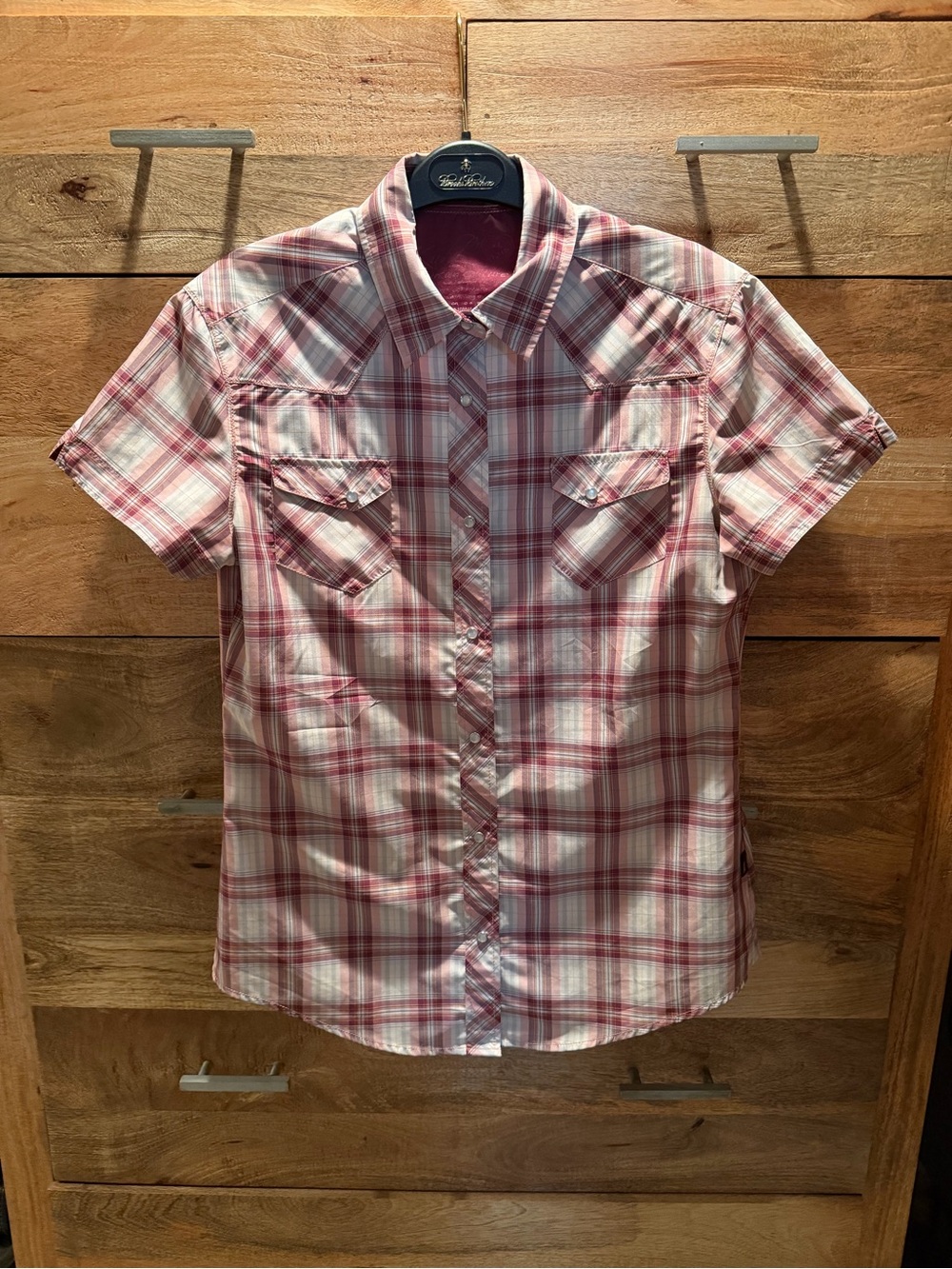 Kuhl Women's Short-Sleeve Plaid Button-Up Shirt - Red & White